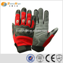 microfiber gloves red sport gloves for motorbike